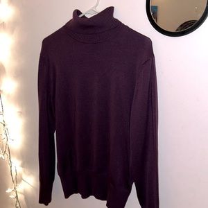 Purple Turtle Neck Sweater by Time and Tru